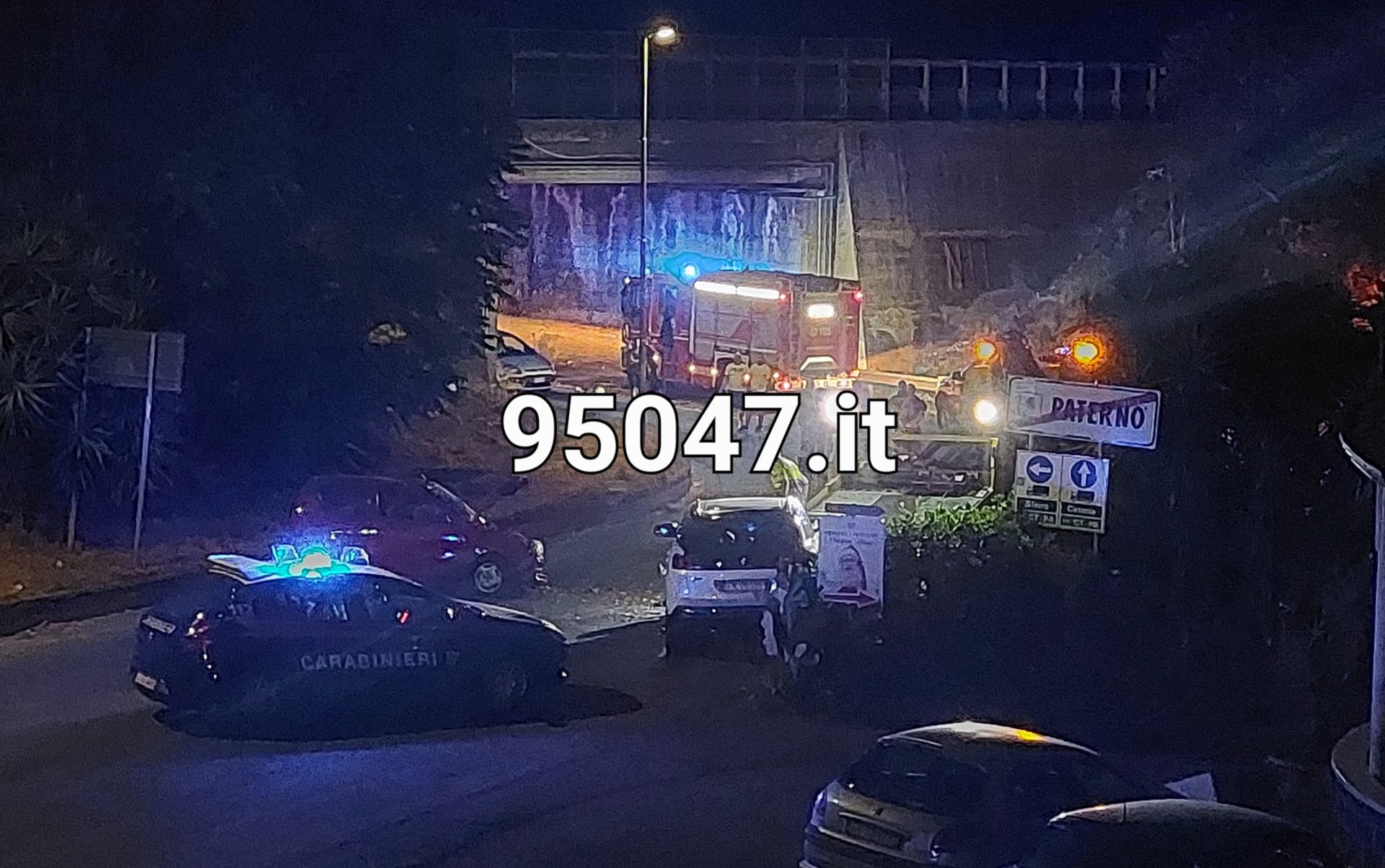 CINQUE FERITI IL BILANCIO DI DUE INCIDENTI AVVENUTI NELLA SERATA DI IERI A PATERNO' E BELPASSO -  LE FOTO