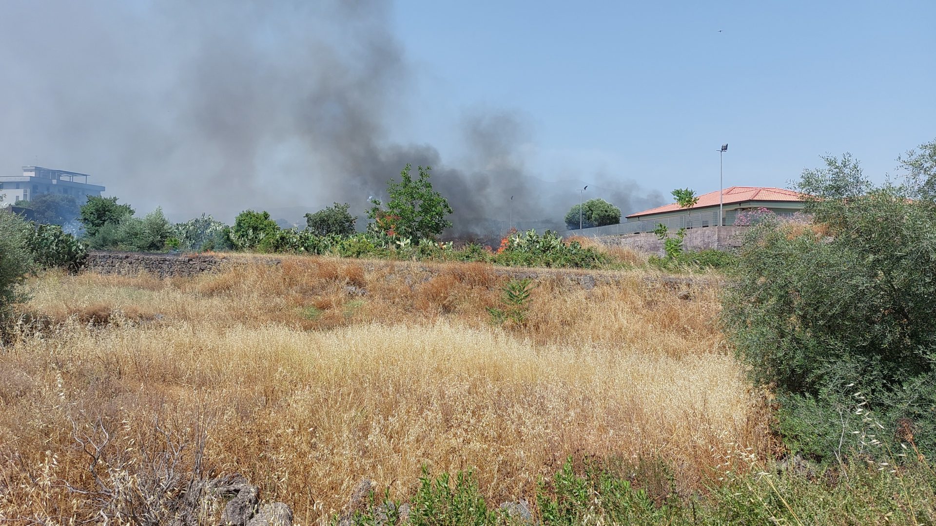 VARI E VASTI INCENDI DI STERPAGLIA IN CORSO A PATERNÒ