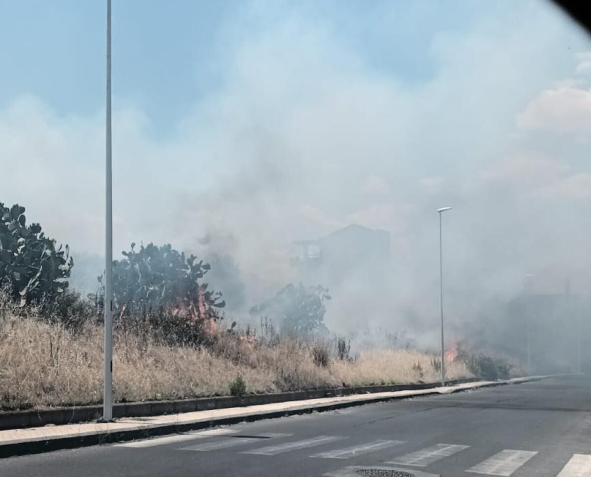 PATERNÒ: VASTO INCENDIO STERPAGLIE IN ZONA SCALA VECCHIA - 