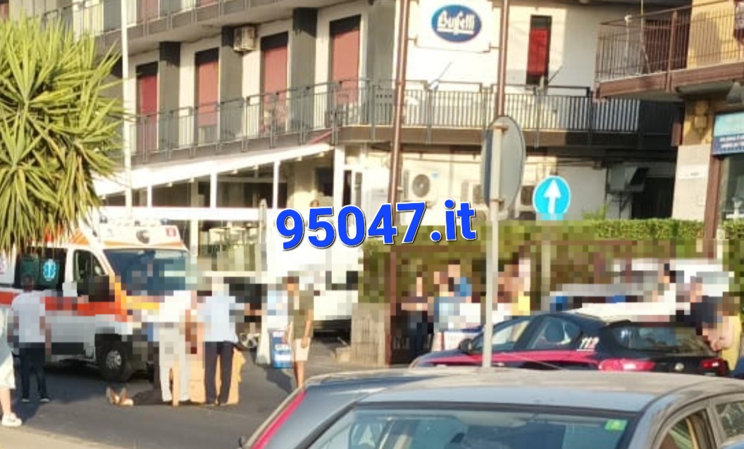 PATERNÒ: PEDONE INVESTITO AL CORSO ITALIA, TRASPORTATO IN ELISOCCORSO AL CANNIZZARO