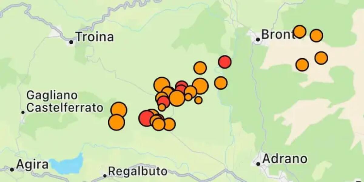SCIAME SISMICO TRA BRONTE E LA PROVINCIA DI ENNA, CONTINUANO LE MICRO SCOSSE - 