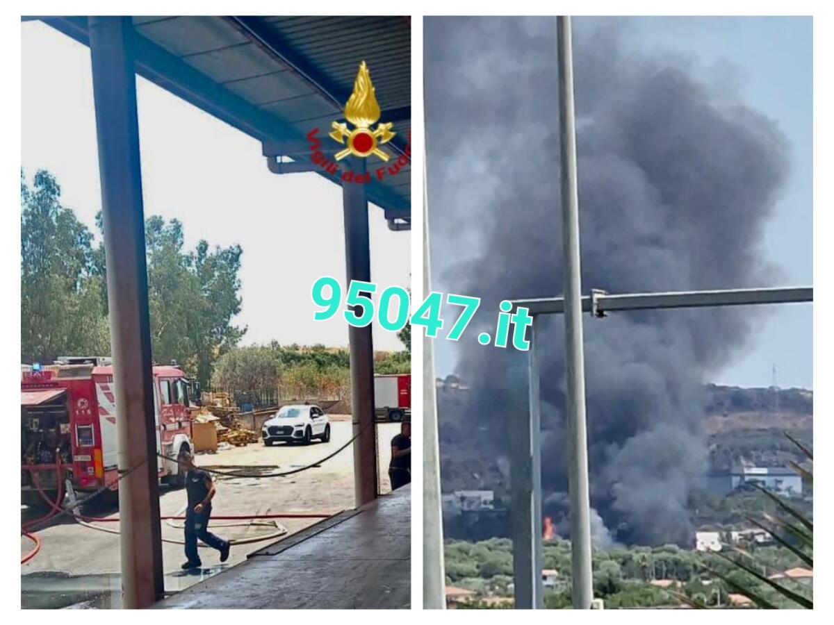 MAXI INCENDIO IN STABILIMENTO INDUSTRIALE A PIANTO TAVOLA, LA NUBE DI FUMO VISIBILE A CHILOMETRI DI DISTANZA - 