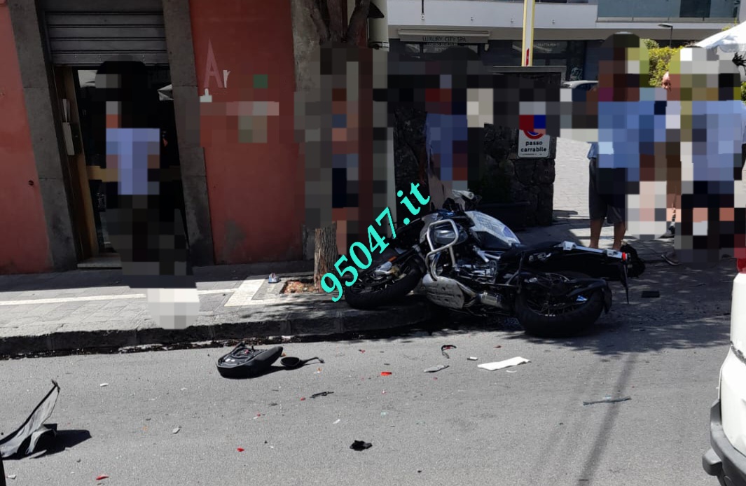 SCONTRO AUTO-MOTO A BELPASSO: FERITO CENTAURO