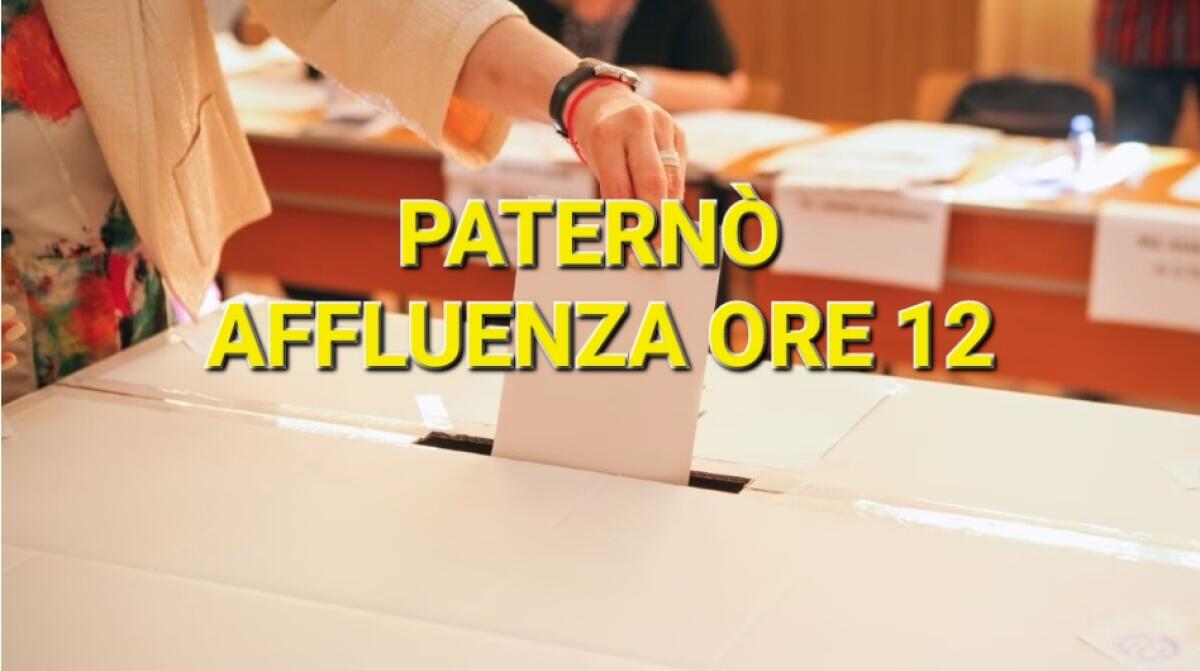ELEZIONI 2022.  DATI AFFLUENZA ORE 12 DI PATERNO'. 13,8% PER LE REGIONALI, 15% PER LE NAZIONALI - 