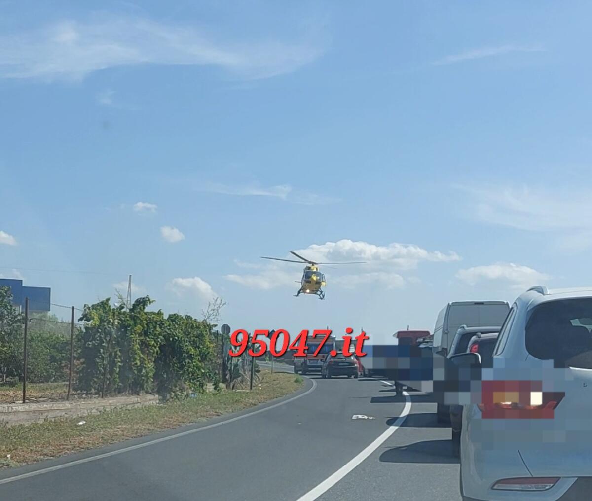 INCIDENTE SUL LAVORO A BIANCAVILLA. INTERVIENE  L'ELISOCCORSO - 