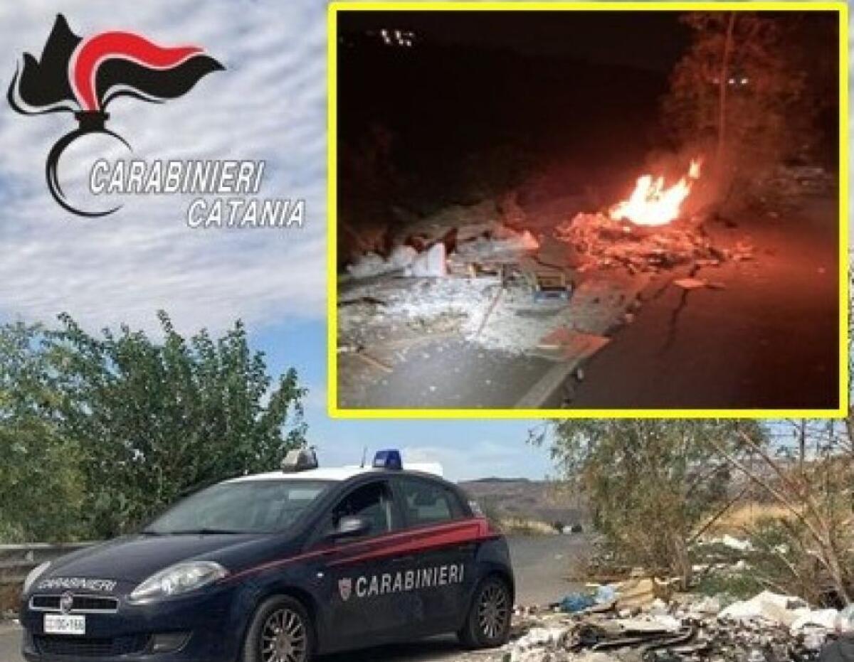 PATERNÒ. SORPRESO A BRUCIARE RIFIUTI IN UNA STRADA, DENUNCIATO 56ENNE - 