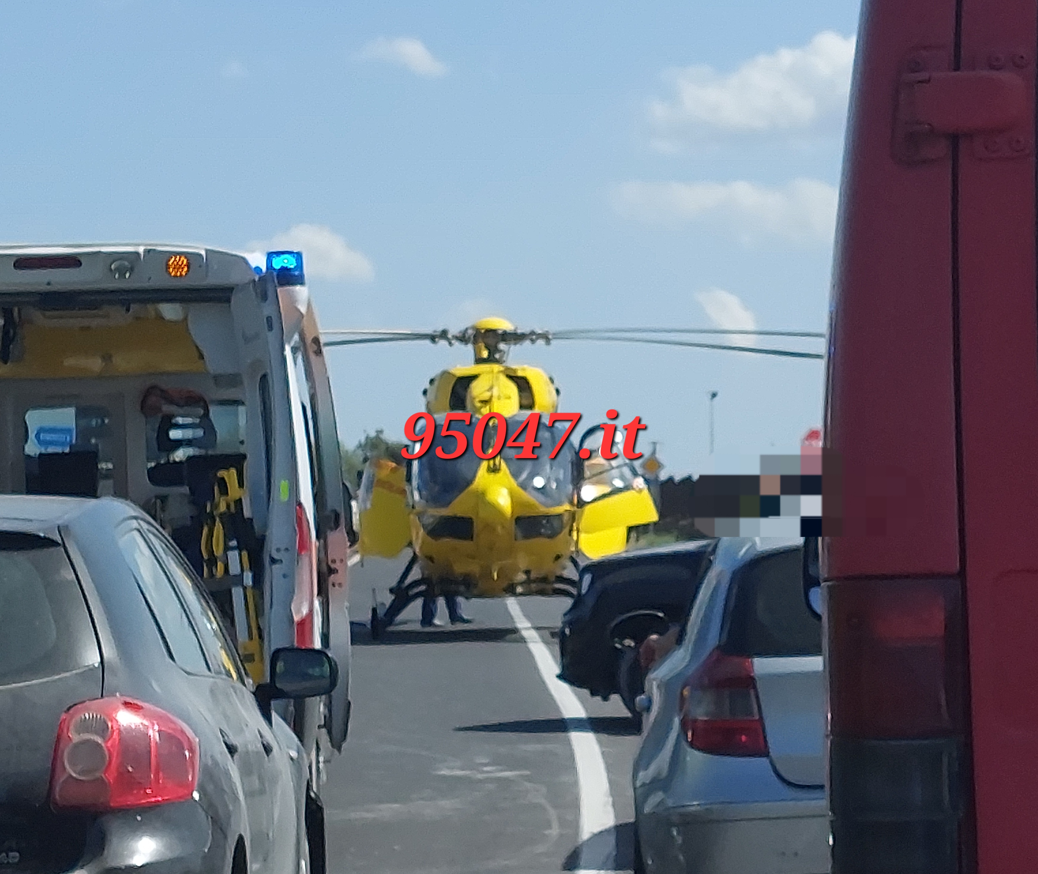 INCIDENTE SUL LAVORO A BIANCAVILLA. INTERVIENE  L'ELISOCCORSO