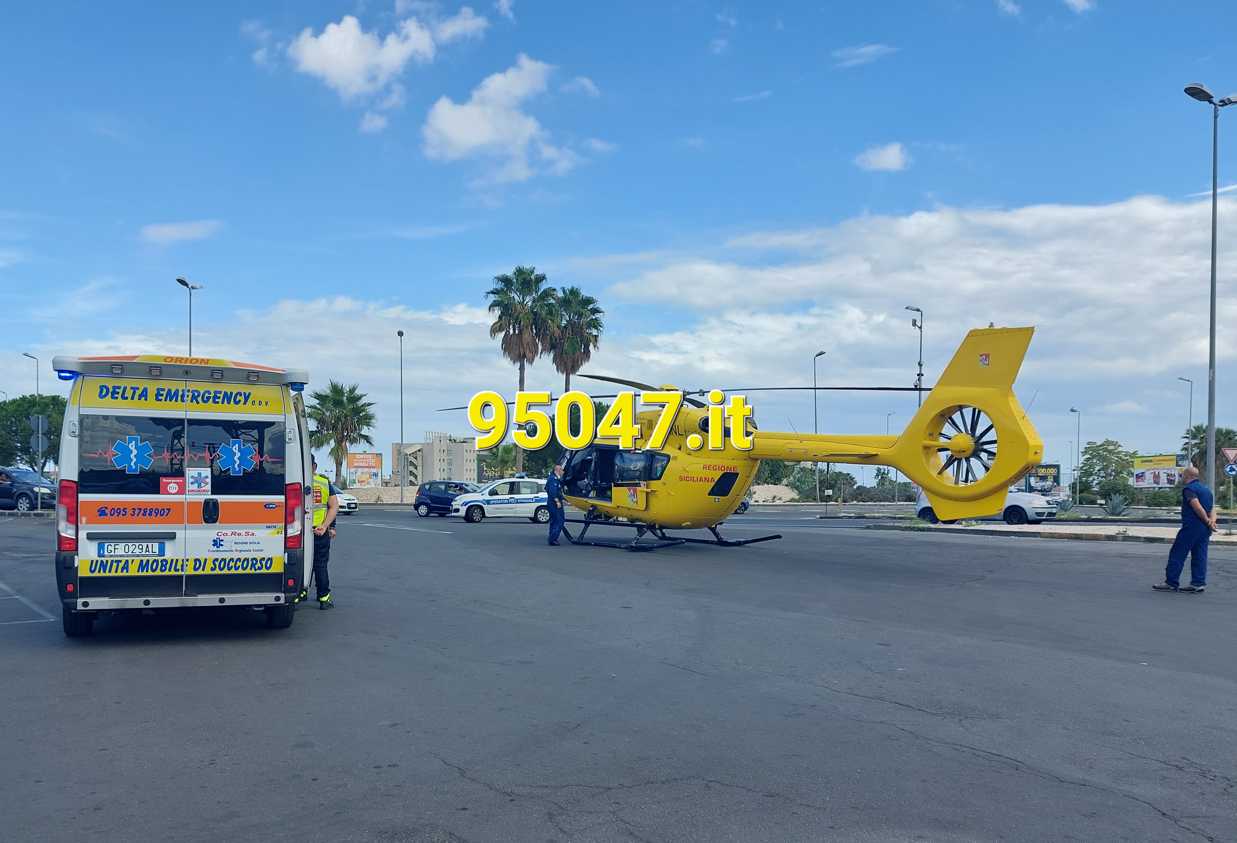 INCIDENTE SUL LAVORO, ARRIVA L'ELISOCCORSO