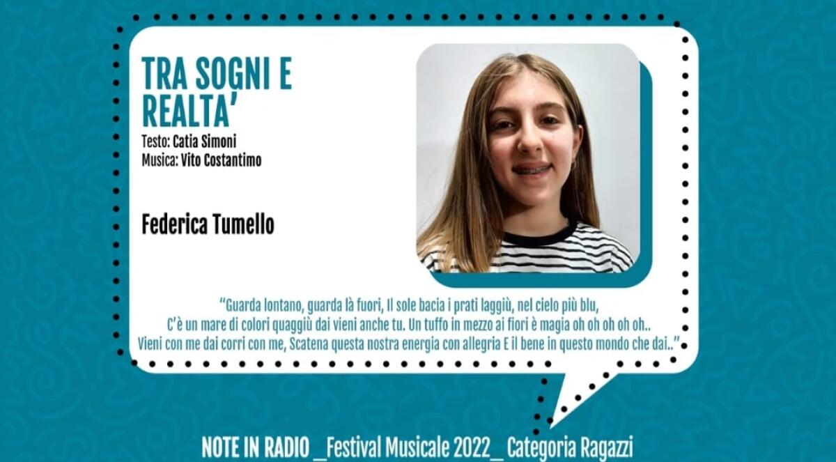 FESTIVAL INTERNAZIONALE CANORO "NOTE IN RADIO", VOTIAMO  LA BELPASSESE FEDERICA TUMELLO - 