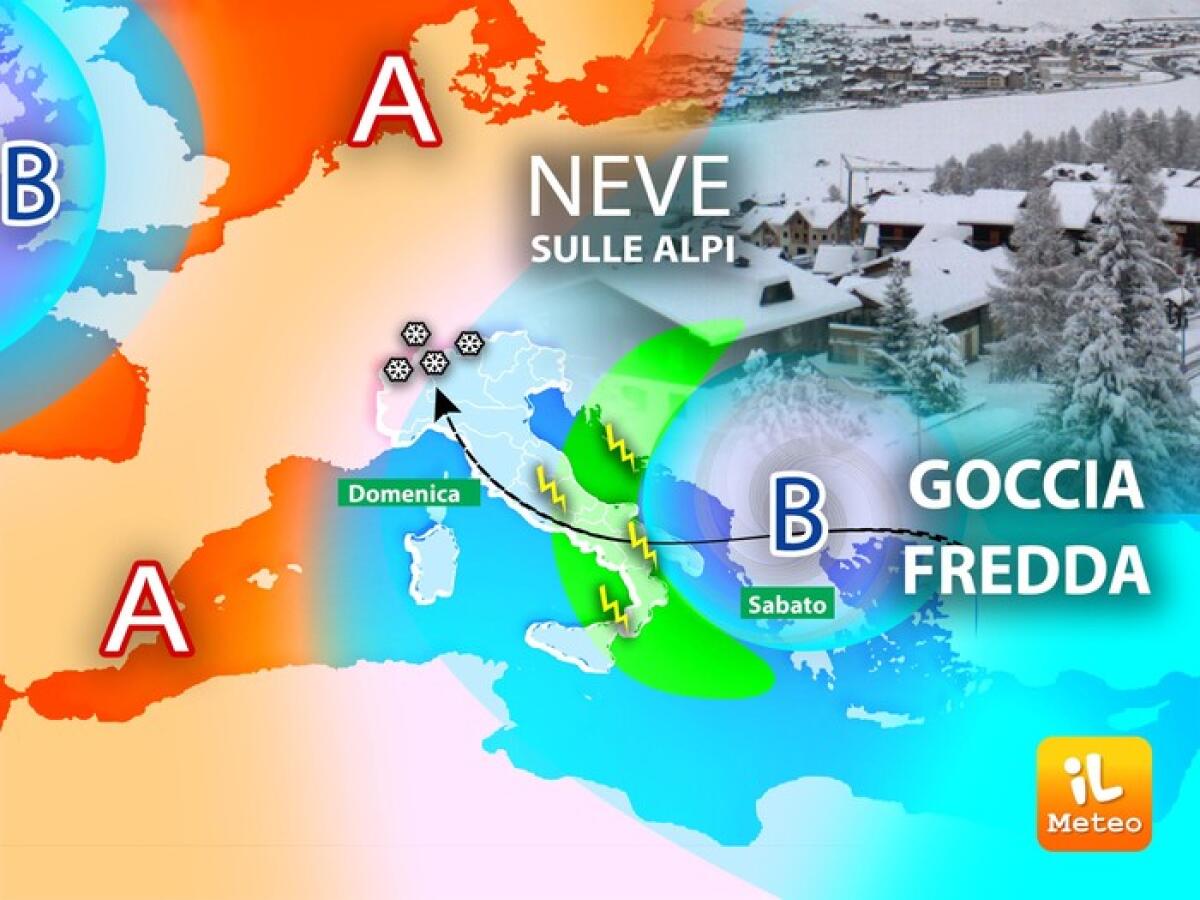 METEO. IN ARRIVO VORTICE FREDDO E PIOGGE - 