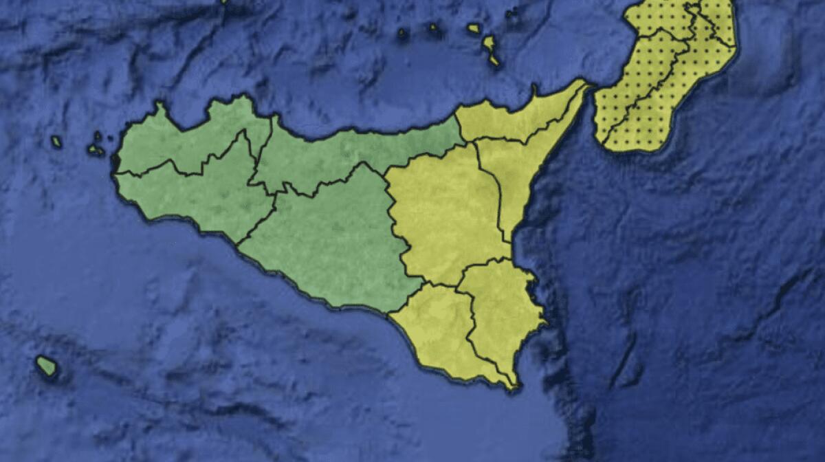 METEO. ALLERTA GIALLA SU SICILIA ORIENTALE PER LA GIORNATA DI DOMANI - 