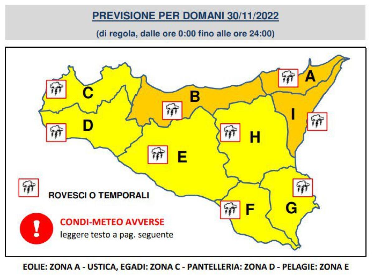 NUOVA ALLERTA METEO ARANCIONE SULLA SICILIA ORIENTALE - 