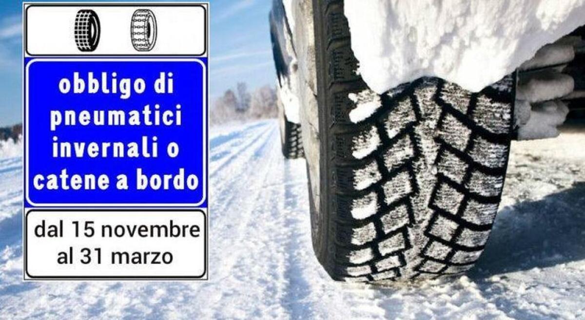 A PARTIRE DAL 15 NOVEMBRE, OBBLIGO DI CATENE A BORDO O PNEUMATICI INVERNALI SUI TRATTI DELLE AUTOSTRADE A RISCHIO DI PRECIPITAZIONI NEVOSE O FORMAZIONE DI GHIACCIO&nbsp; - 