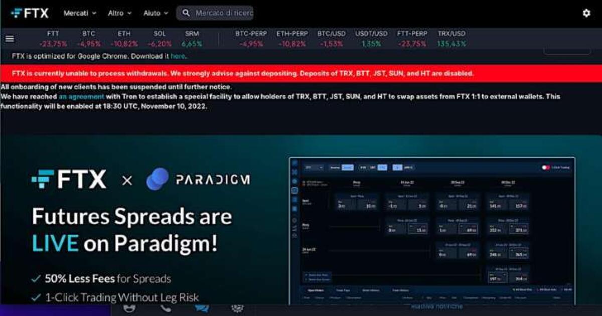 CODICI: PRONTI ALL’AZIONE DI CLASSE IN ITALIA PER TUTELARE I RISPARMIATORI COINVOLTI NELLA VICENDA FTX - 
