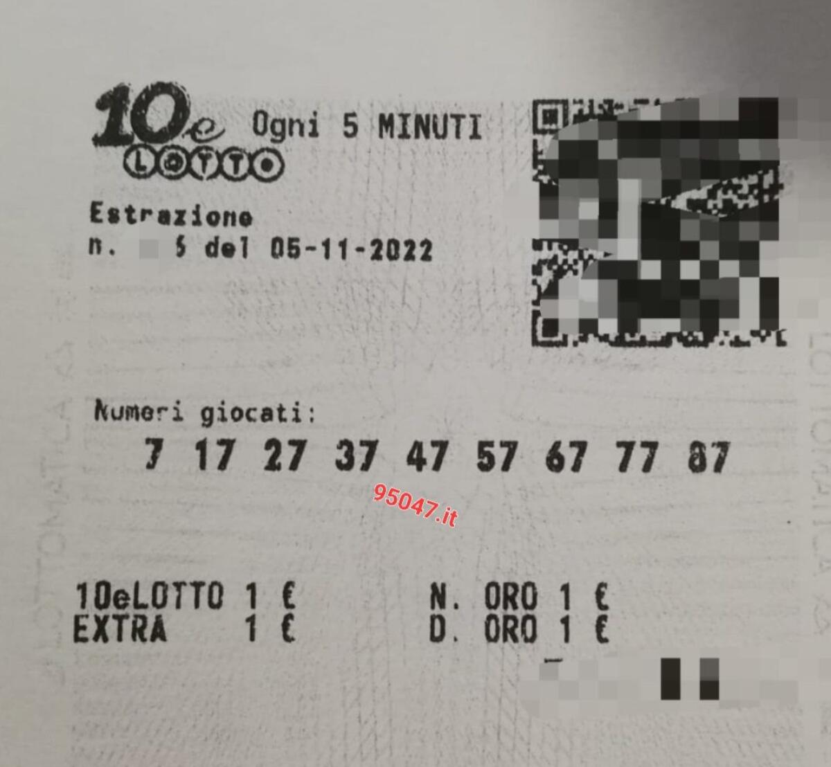 PATERNO’: LA FORTUNA ARRIVA COL 10 E LOTTO, VINCITA DI 20.000 EURO - 