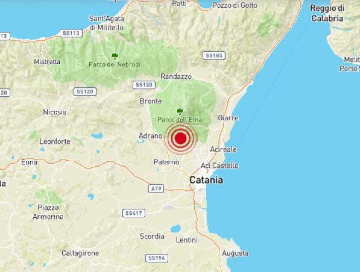 SCOSSA DI TERREMOTO DI MAGNITUDO 2.8 REGISTRATA ALLE ORE 11.29 CON EPICENTRO A RAGALNA - 