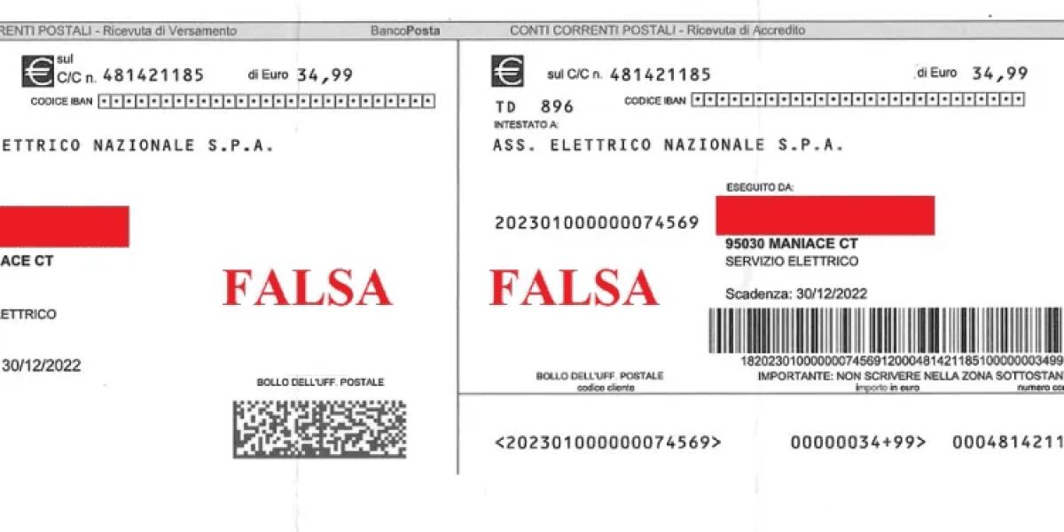 BOLLETTE FALSE DELL’ENEL IN GIRO, OCCHIO ALLA TRUFFA - 