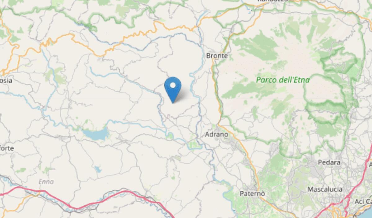 FORTE SCOSSA DI TERREMOTO DI MAGNITUDO 3.7 CON EPICENTRO ADRANO - 