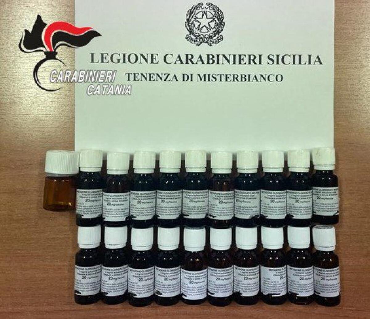 MISTERBIANCO. NASCONDE IL METADONE IN CAMERA DA LETTO: ARRESTATO DAI CARABINIERI - 