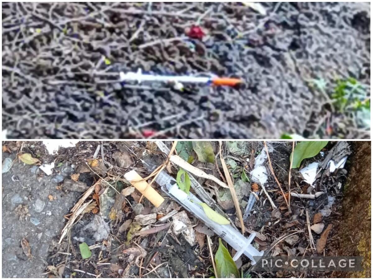 PATERNÓ. PIOGGIA' DI SIRINGHE BUTTATE A TERRA, LA SEGNALAZIONI DEI LETTORI - 