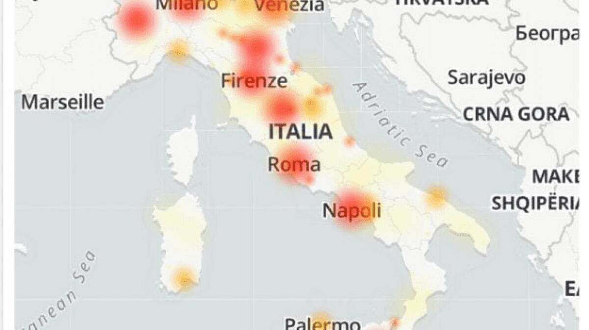 TIM DOWN: SEGNALATI PROBLEMI CON LA CONNESSIONE IN TUTTA ITALIA - 