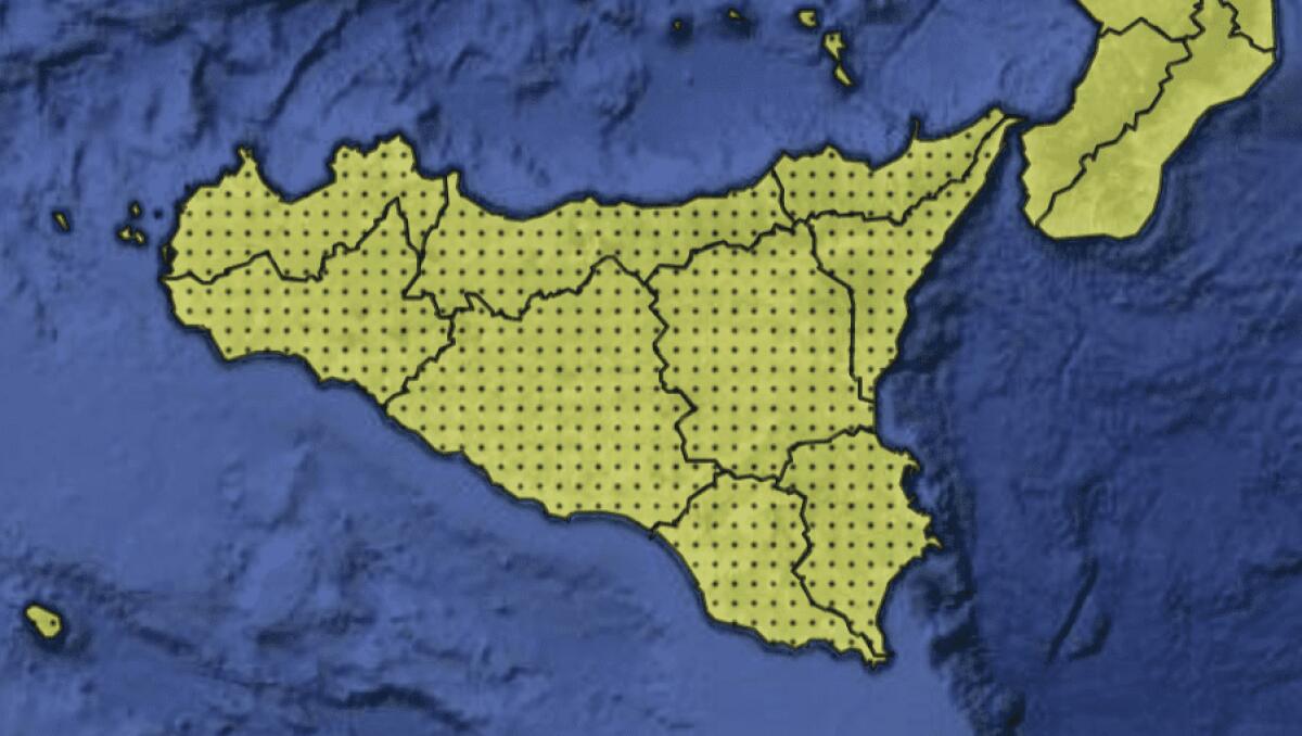 METEO. ALLERTA GIALLA IN TUTTA LA SICILIA, MERCOLEDÌ POSSIBILI VENTI DI TEMPESTA E MAREGGIATE - 