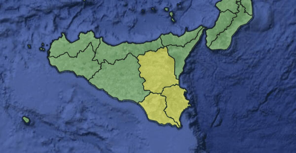 ALLERTA GIALLA PER LA PROVINCIA DI CATANIA PER LA GIORNATA DI DOMANI, 11 FEBBRAIO 2023 - 