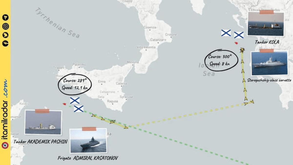 NAVI RUSSE NEL CANALE DI SICILIA E NELLO JONIO: NATO E MARINA ITALIANA IN ALLERTA - 
