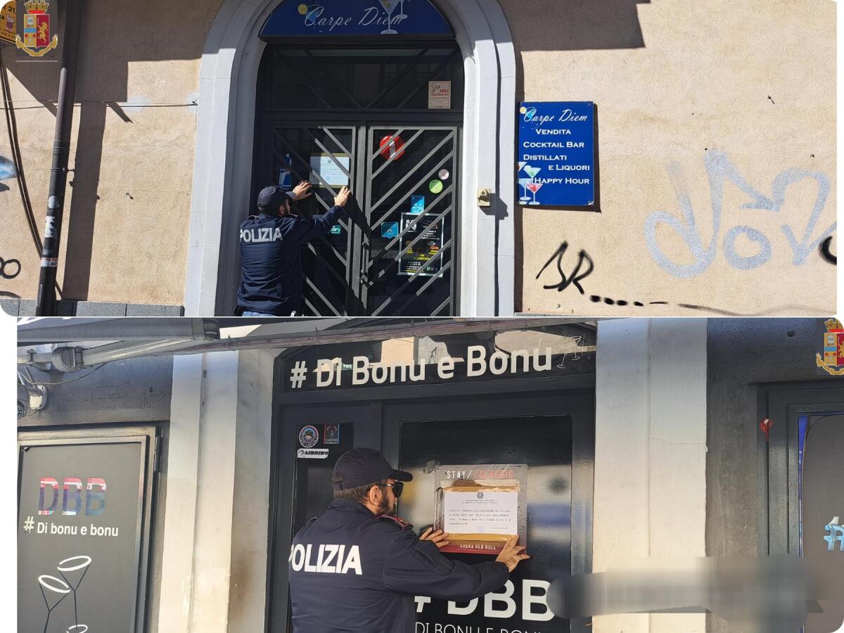 CATANIA, IL QUESTORE CHIUDE DUE LOCALI - 