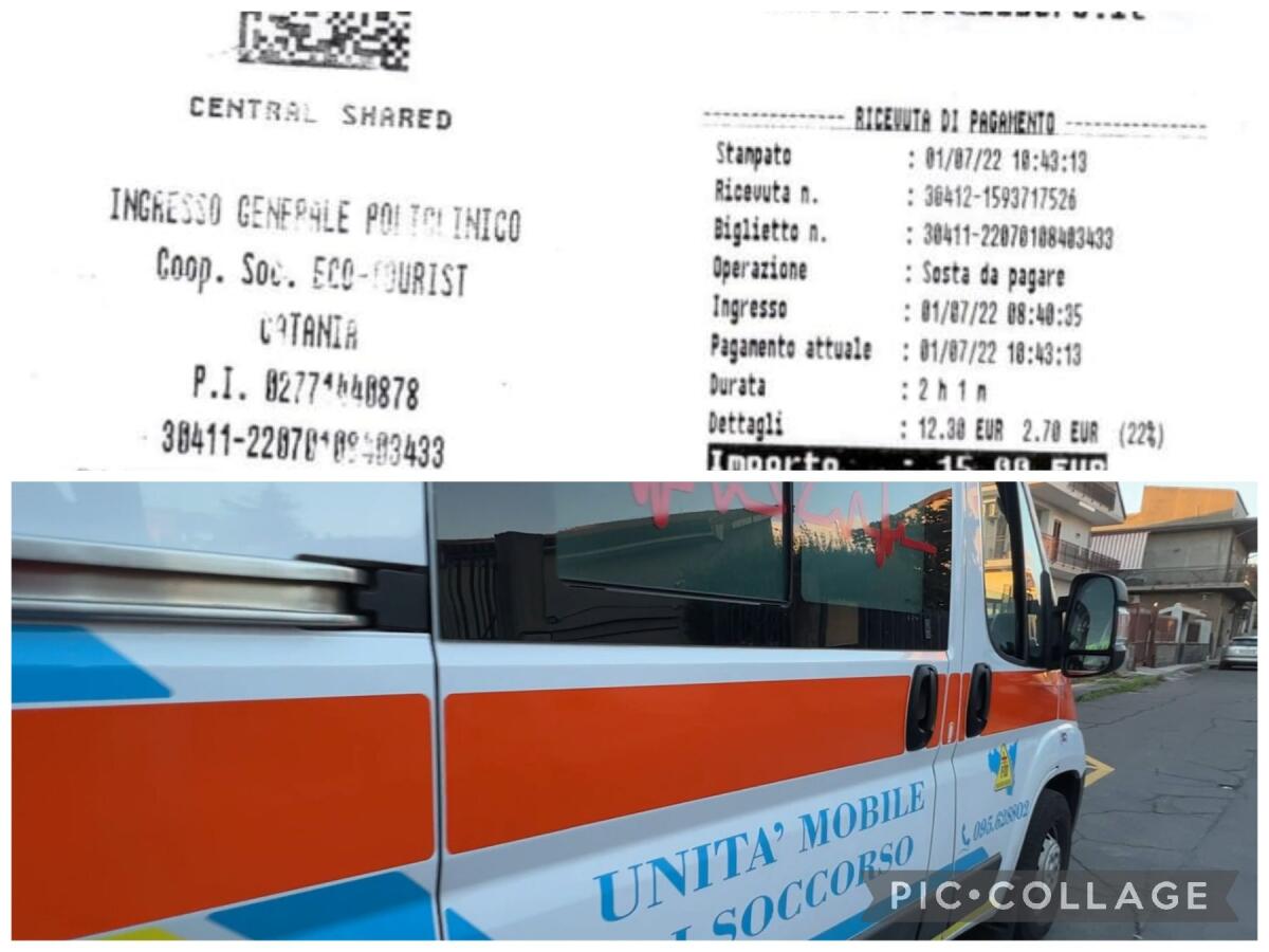 COMITATO MISERICORDIE CATANIA CONTRO OSPEDALI POLICLINICO E SAN MARCO PER INGRESSO AMBULANZE - 
