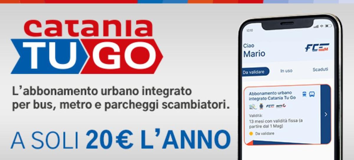 CATANIA.  ABBONAMENTO BUS E METRO A SOLI 20 EURO PER UN ANNO. COME FARE - 