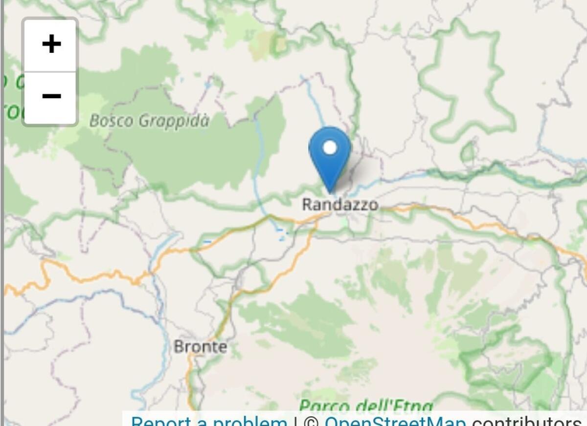 SCOSSA DI TERREMOTO MAGNITUDO 3.1 NEI PRESSI DI RANDAZZO - 