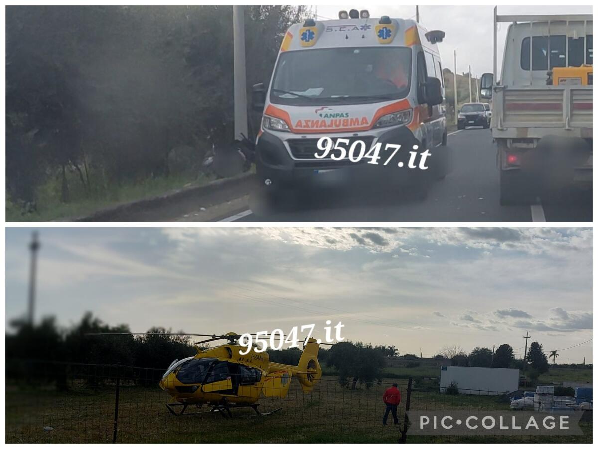 GRAVE INCIDENTE A MOTTA SANT’ANASTASIA, CENTAURO TRASPORTATO IN ELISOCCORSO AL CANNIZZARO - 