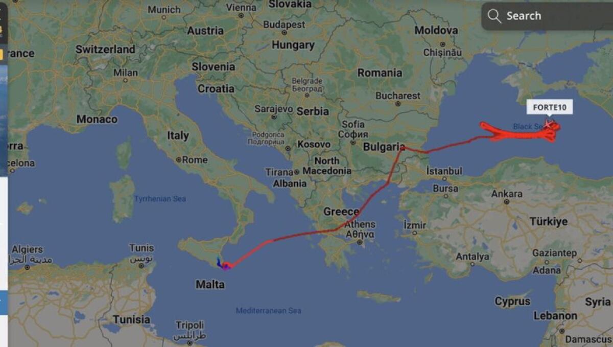 ERA PARTITO DALLA BASE DI SIGONELLA DRONE USA ABBATTUTO DAI RUSSI SUL MAR NERO - 