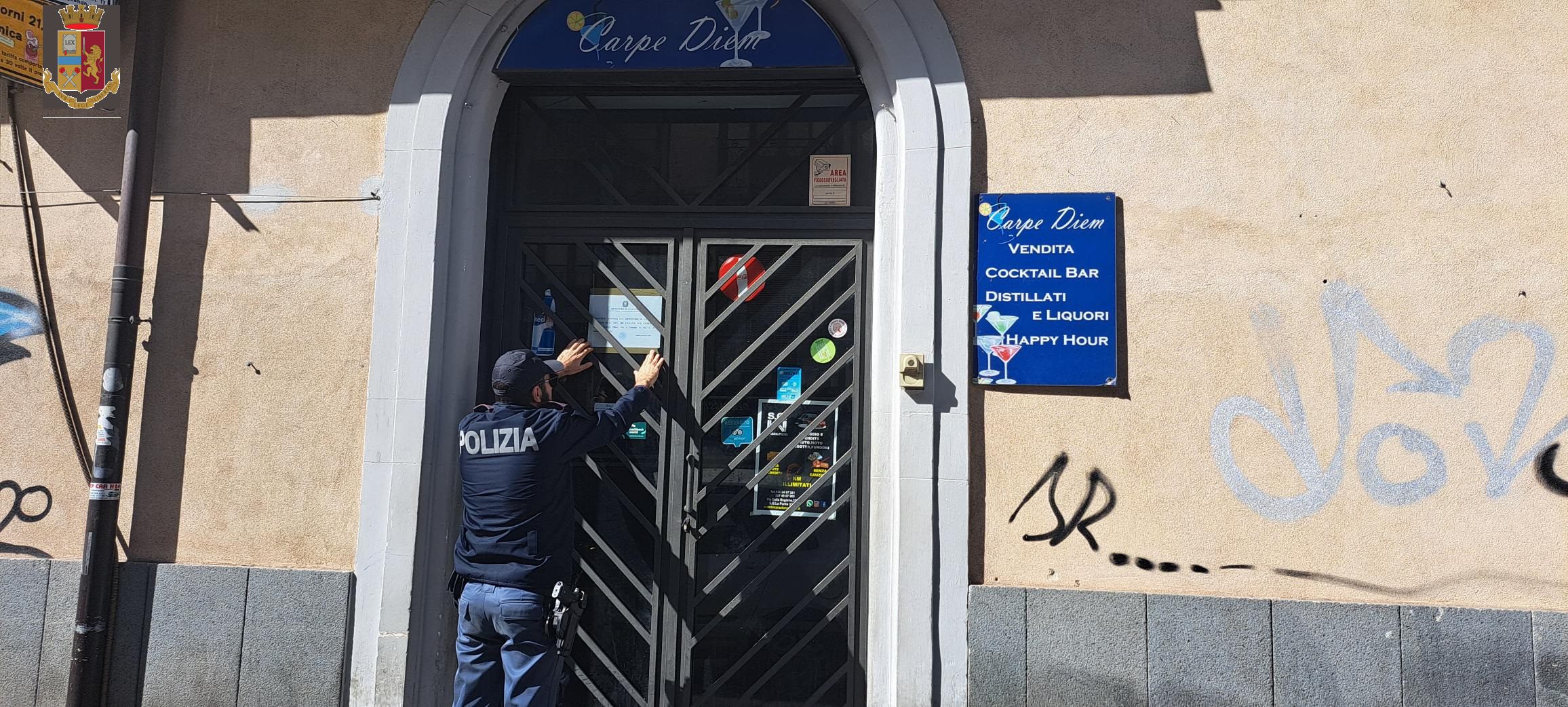 CATANIA, IL QUESTORE CHIUDE DUE LOCALI