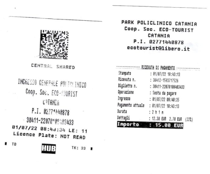 COMITATO MISERICORDIE CATANIA CONTRO OSPEDALI POLICLINICO E SAN MARCO PER INGRESSO AMBULANZE