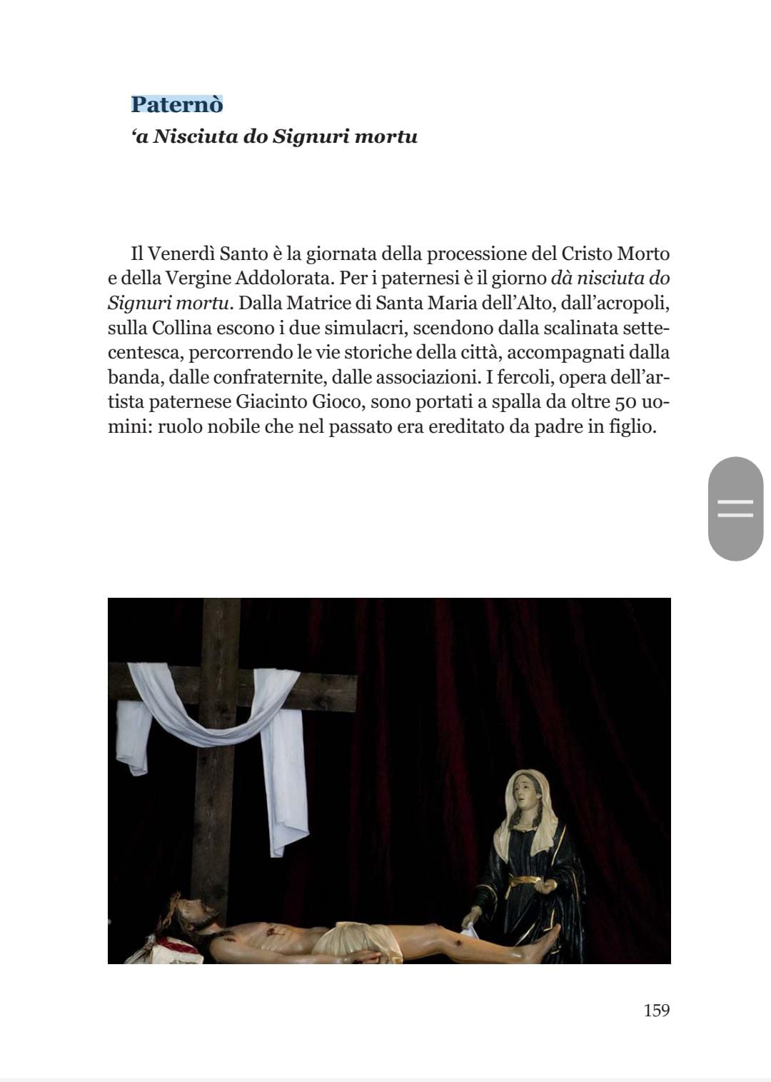 LO SCATTO DEL GIOVANE PATERNESE SALVATORE LONGO NEL LIBRO "LA PASQUA IN SICILIA"