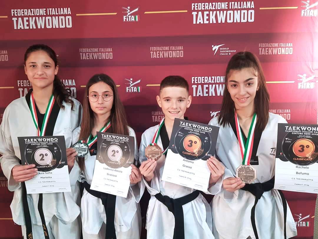 TAEKWONDO MARLETTA, SI CONFERMA AI VERTICI DEL TAEKWONDO NAZIONALE