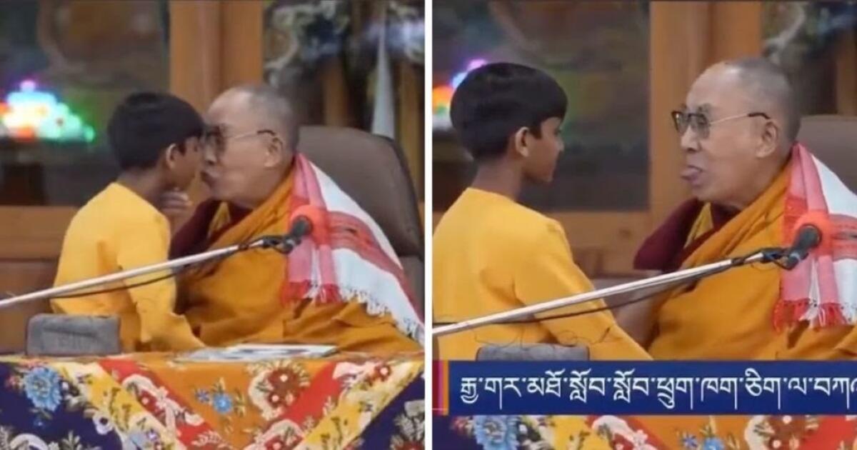 IL DALAI LAMA CHIEDE A UN BAMBINO DI “SUCCHIARGLI LA LINGUA”. - 