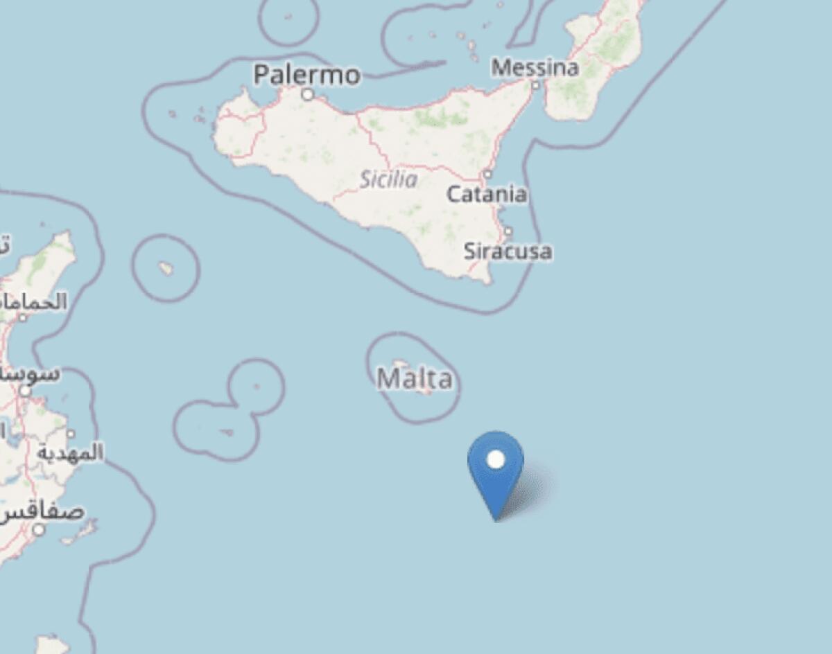 TERREMOTO DI MAGNITUDO 5.5, EPICENTRO A SUD DI MALTA QUESTA NOTTE, AVVERTITO IN ALCUNI COMUNI SICILIANI - 