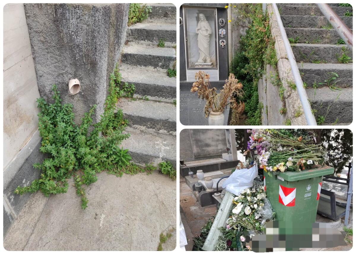 PATERNÒ: DEGRADO AL CIMITERO – LA SEGNALAZIONE DI UN NOSTRO LETTORE - 