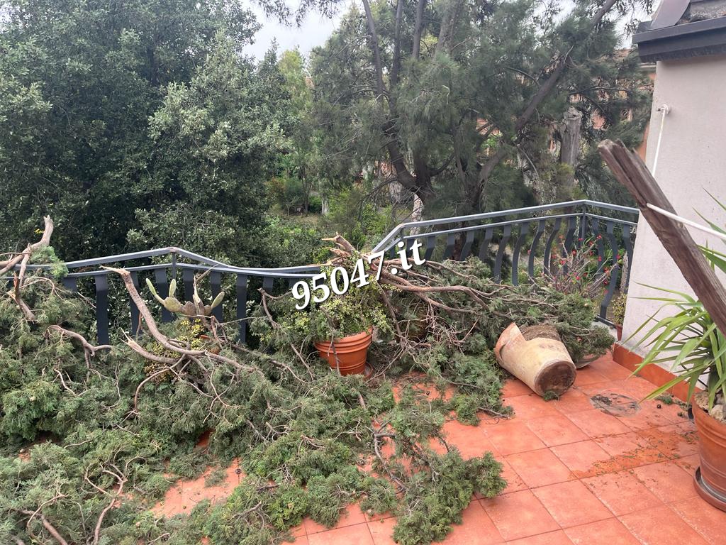PATERNO’; IL MALTEMPO PROVOCA ENORMI DANNI VVF AL LAVORO. TRAGEDIA SFIORATA IN VIA DELLA LIBERTA' -LE FOTO