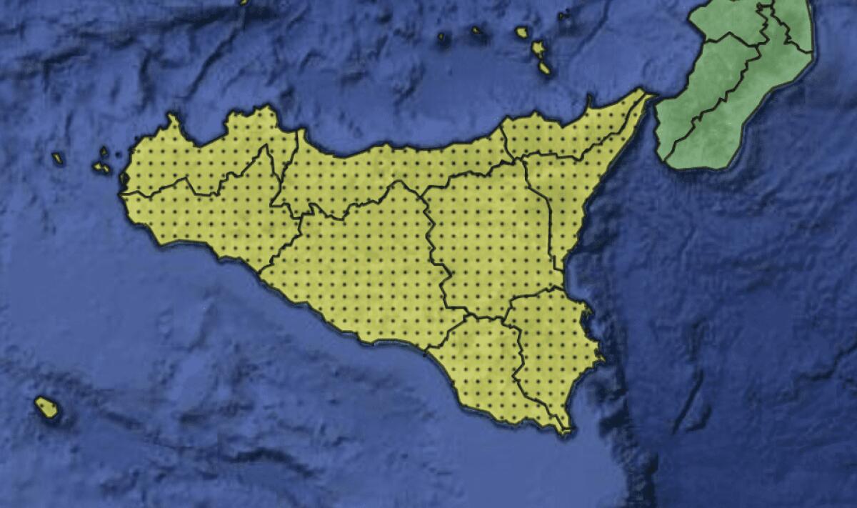 METEO. ALLERTA GIALLA IN TUTTA LA SICILIA LUNEDÌ 05 GIUGNO 2023 - 