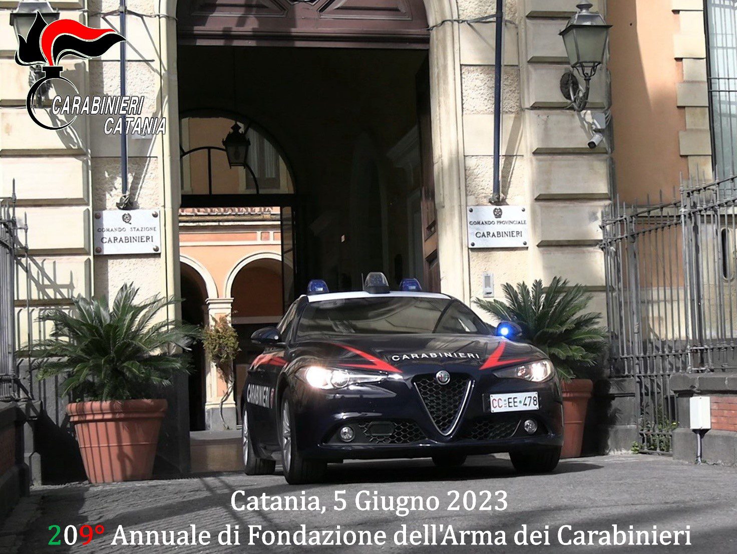 CATANIA, 209 ANNI DALLA FONDAZIONE DELL’ARMA DEI CARABINIERI