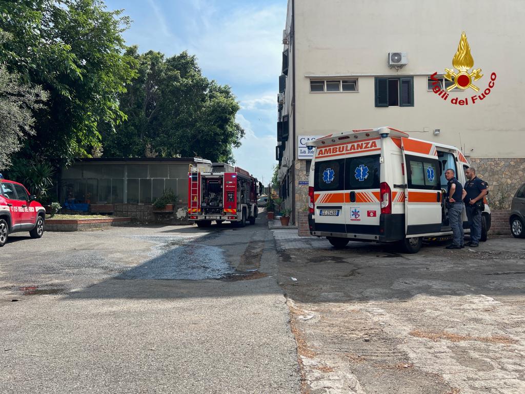 INCENDIO CASA DI RIPOSO A SAN GIOVANNI GALERMO, UN OSPITE IN OSPEDALE
