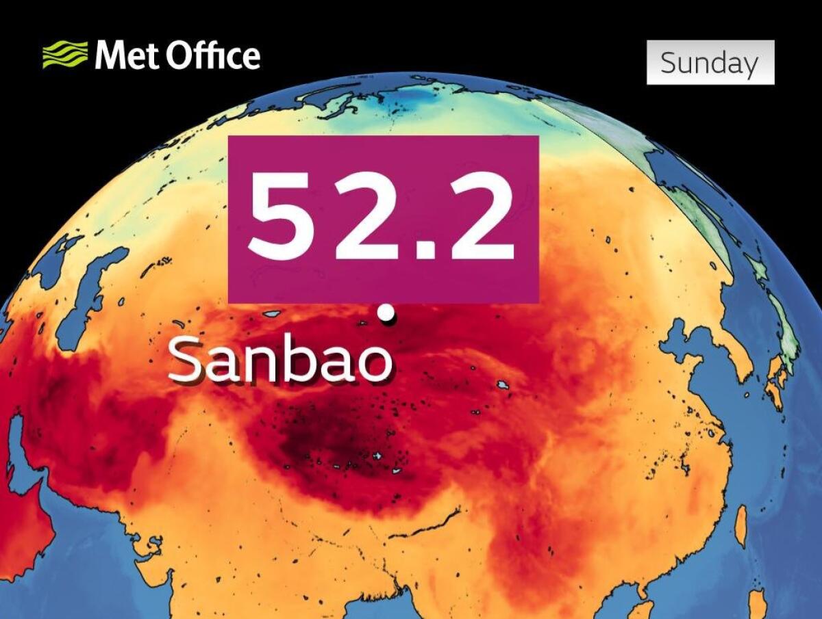 LA CINA HA REGISTRATO IERI LA TEMPERATURA PIÙ ALTA NELLA STORIA DEL PAESE: 52,2°C A SANBAO - 