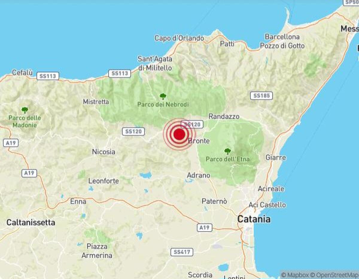 FORTE SCOSSA DI TERREMOTO DI MAGNITUDO 4.0, AVVERTITA PURE A PATERNÒ - 