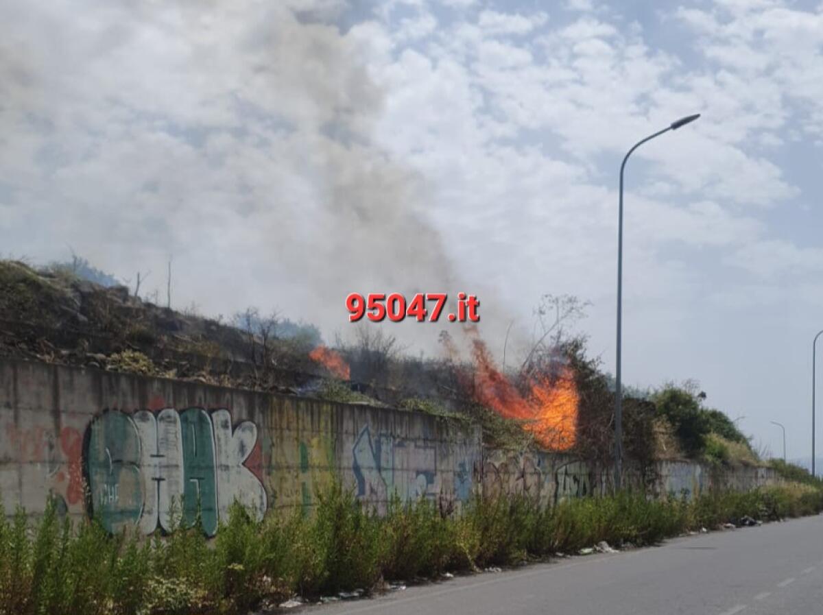 PATERNO’:  INCENDIO STERPAGLIE IN ZONA SALINELLE - 