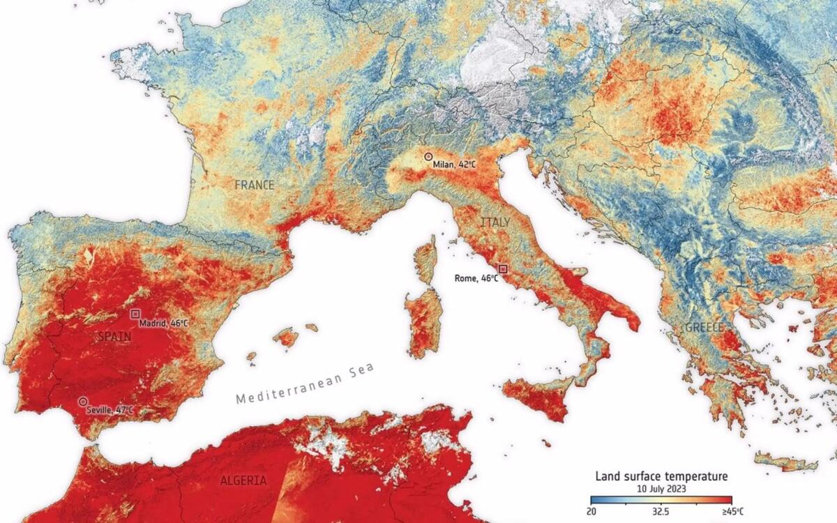 ONDATA DI CALDO, ALLE PENDICI DELL'ETNA LA TEMPERATURA SUPERFICIALE HA SUPERATO I 47 GRADI CENTIGRADI - 
