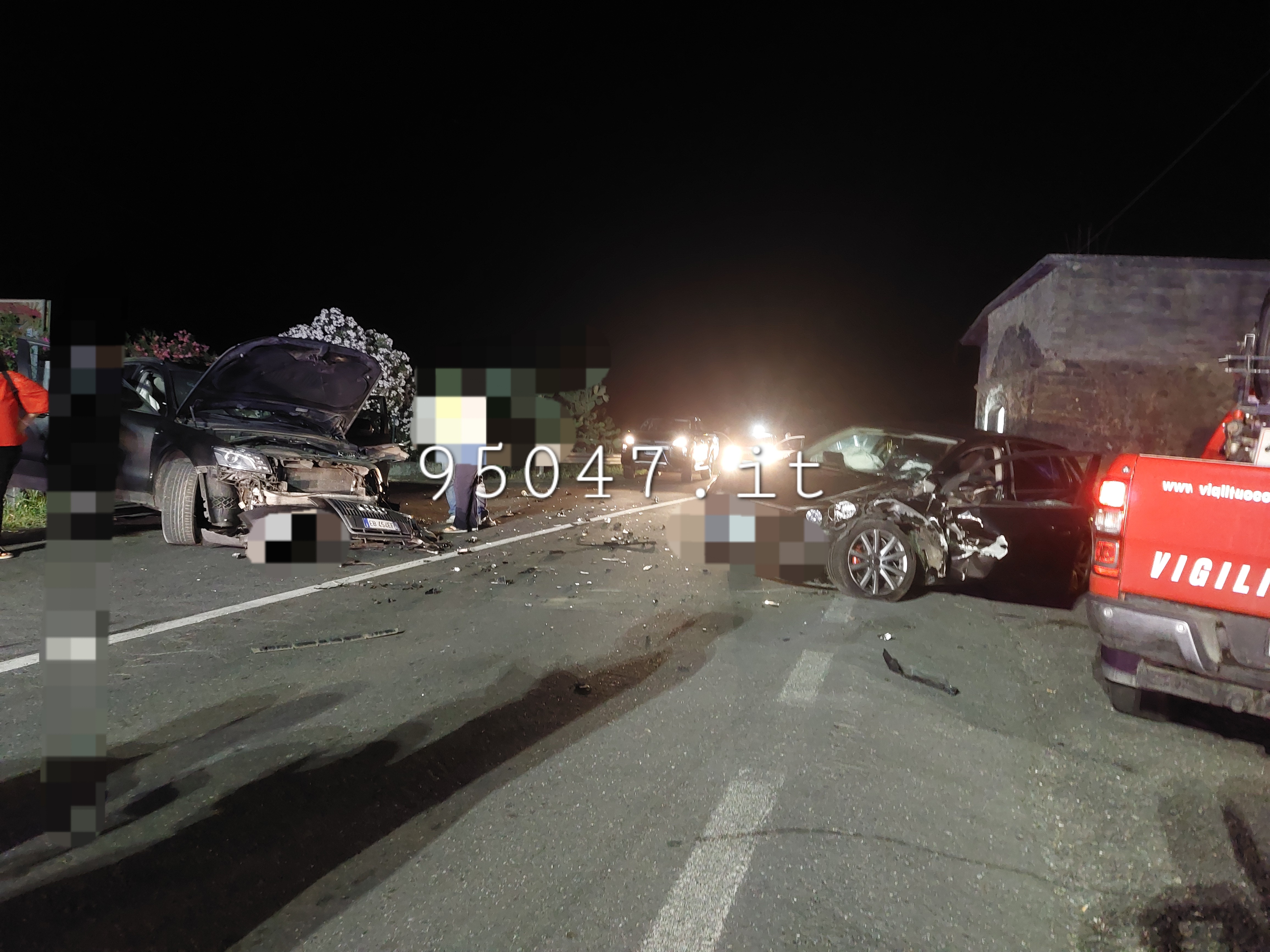 GRAVE INCIDENTE IERI SERA  A SCHETTINO NELLA VECCHIA SS121, DUE FERITI